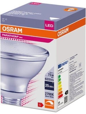 Odea Tr Parathom Par 30 LED Ampül E27, 10,5W (75W), 2700K Sarı Işık, Dimedilebilir, 36°