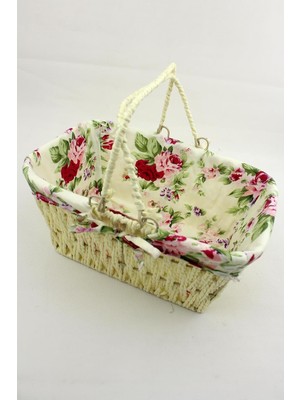Odea Tr Hasır Ekmeklik Dikdörtgen Ekmek Sepeti Derin KREM25*17 * 12CM