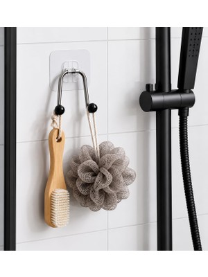 Odea Tr Yapışkanlı 1 Adet Çift Kancalı Banyo Mutfak Askısı Krom Askılık Duvar Askı Organizer