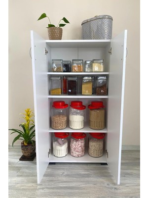 Odea Tr Merry Kitaplık Çok Yönlü Dekoratif Kitaplık Raf - Beyaz