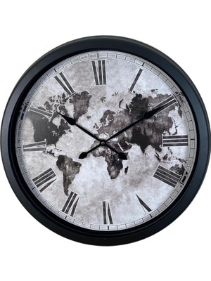 Odea Tr Siyah Atlas 60 x 60 cm Metal Duvar Saati