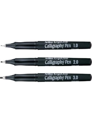 Odea Tr Ergoline Calligraphy 3'lü Kaligrafi Kalem Seti, Siyah, Çizgi Genişliği 1.0-2.0-3.0mm