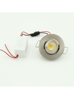Odea Tr Manda Gözü Saten Krom Sıva Altı Spot Cob LED Armatür 3W (Mavi)