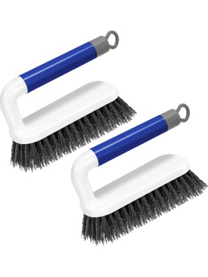 Odea Tr Ovma Fırçası, Saplı Ağır Hizmet Temizleme Fırçaları, Banyo, Küvet, Mutfak, Lavabo, Zemin, Halıyı Temizlemek Için Konforlu Kavrama Duş Fırçası, 2'li Paket (Mavi)