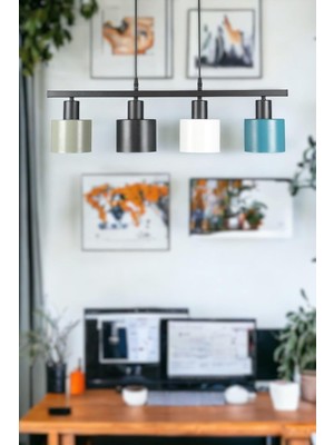 Odea Tr Mısra Özel Tasarım - Modern - Cafe - Mutfak - Salon 4 Lü Sıralı Sarkıt Avize