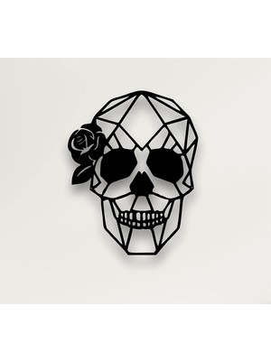 Odea Tr Metal Duvar Sanatı Kafatası - Viva La Vida - 3D Duvar Silueti Metal Duvar Dekoru Ev Ofis Dekorasyonu Yatak Odası Oturma Odası Dekor Heykel (17 G x 24 Y/43X61CM)