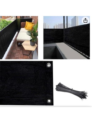 Odea Tr Balkon Demiri Perdesi Korkuluk Perdesi Siyah File 80 X100 Siyah 80 x 350