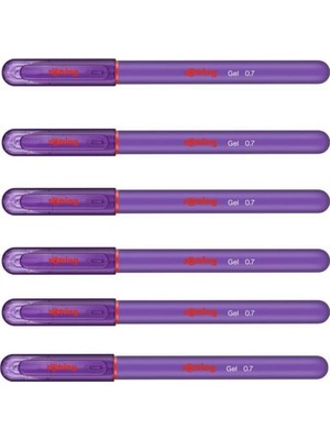 Odea Tr Jel Mürekkepli Tükenmez Kalem, 0.7 Mm, Mor, 6'li Set