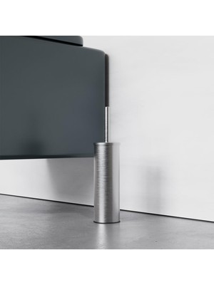 Odea Tr Paslanmaz Çelik Wc Fırçası, Satine Yüzey Modern Kapaklı Klozet Fırçası ve Yuvası, Banyo & Tuvalet & Mutfak & Ofis Kullanım