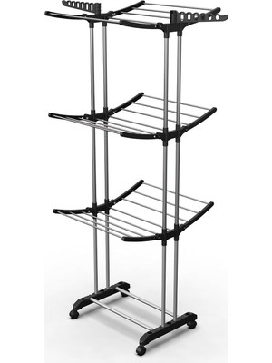 Odea Tr Triplex 3 Katlı Kurutmalık Çamaşır Kurutma Teli, Gri