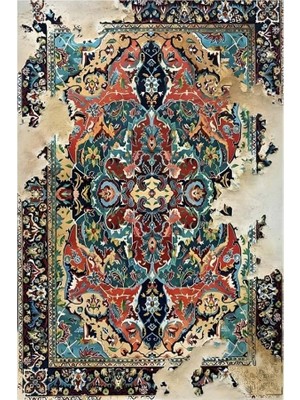 Odea Tr Leno Klasik Desenli Jüt Taban Dokuma Halı, Salon, Oturma ve Yatak Odası Için, 120X180 cm