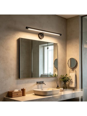 Odea Tr Iç Mekan Modern Duvar Lambası LED Banyo Aynası Su Geçirmez Duvar Lambası 3000K/4000K/6000K Kısılabilir Duvar Aydınlatması 240° Döndürülebilir Dokunmatik Kontrol Şalteri Koridor Için (25 cm