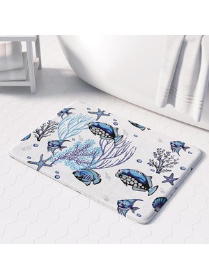 Odea Tr Banyo Paspası, Kaymaz Taban, Banyo Halısı, Makinede Yıkanabilir