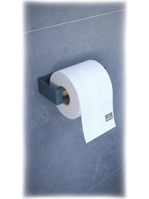 Odea Tr Metal Yapışkanlı Modern Tuvalet Kağıtlık – Wc Kağıtlık, Tuvalet Kağıdı Askısı Antrasit