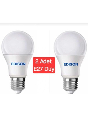 Odea Tr LED Ampul, E27 Duy, 9 Watt, Beyaz Renk, 2'li Paket