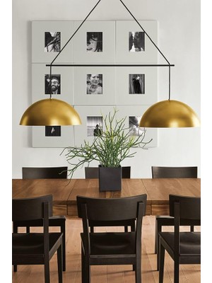 Odea Tr Retro Vintage Siyah Eskitme Boyalı Masa Üstü Moden 2 Li Dekoratif Avize