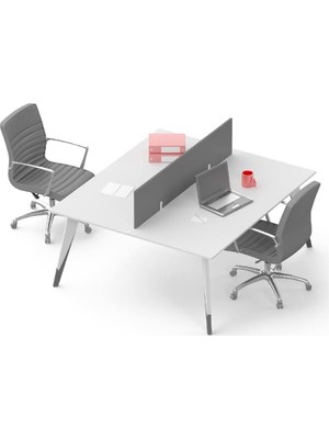Odea Tr Royal Çoklu Çalışma Masası - Beyaz-Antrasit (120CM)