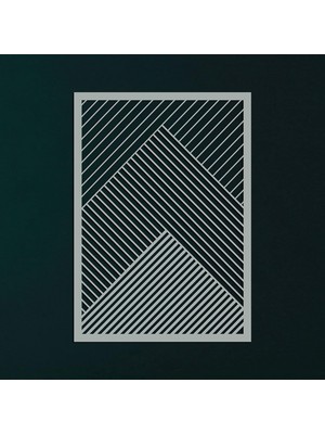 Odea Tr Metal Duvar Sanatı, Metal Geometrik Dekor, Minimalist Duvar Sanatı, Metal Duvar Dekoru, Iç Dekorasyon, Duvara Asmalı (Gümüş, 13 G x 18 Y / 32X45 Cm)
