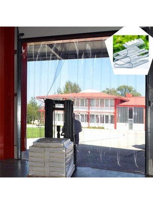 Odea Tr Pvc Şerit Perde, Dondurucu Için Endüstriyel Pvc Şerit Perde | Dükkan, Fabrika ve Garaj Için Şeffaf Plastik Kapı Şeritleri | 35,4X79,4 In | Ağır Hizmet Yalıtımı ve Enerji Tasarrufu