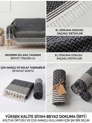 Odea Tr Ürün Görseli Özel Dokuma Koltuk Örtüsü | Çok Amaçlı Pike & Şal Örtü | Kanepe Örtüsü Pike - Çok Amaçlı Örtü Ev Hediyesi Kanepe Örtüsü Çok Amaçı Örtü 170X210 Cm(Antrasit)