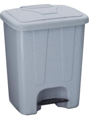 Odea Tr SY-4250 25 Lt Köşeli Pedallı Plastik Çöp Kovası Iç Kovalı Gri