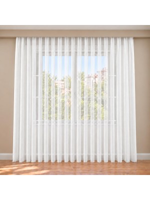 Odea Tr Bambu Tül Perde, Ekru, 100 cm Genişlik x 240 cm Uzunluk, S-Pile (1x2.5), Kornise Hazır