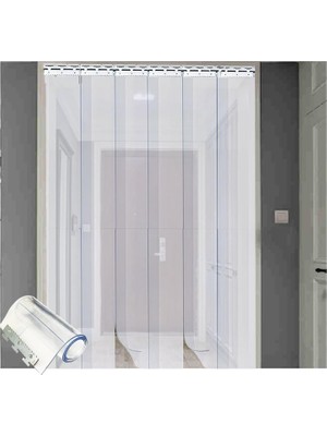 Odea Tr Pvc Şerit Perde, Enerji Tasarruflu Plastik Şerit Kapı Perdesi 75X300CM, 1mm Kalın - Soğuk Oda, Depo, Catering, Kolay Kurulum Için Dayanıklı Pvc Böcek ve Toz Bariyeri