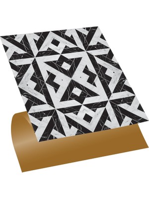 Odea Tr Kendinden Yapışkanlı Fayans Çıkartması, Zemin Duvar Kaplama, Yapışkanlı Fayans Kaplama Pvc Karo Mermer 008 Desenli 30X30 cm (11 Adet / 1 M²)