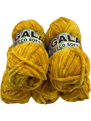 Odea Tr Gala Eco Soft Kadife Örgü Ipi 5'li Set 500 gr 41 Hardal
