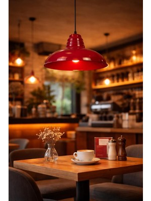 Odea Tr Sydney Özel Tasarım Modern Dekoratif - Cafe - Sarkıt - Mutfak Tekli Avize (Bordo)