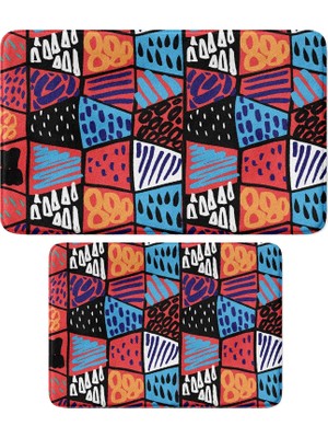Odea Tr Sevimli Tasarımlı Mikrofiber 2'li Takım Banyo Paspası, Kaymaz Taban, Makinede Yıkanabilir (40X60_50X80)