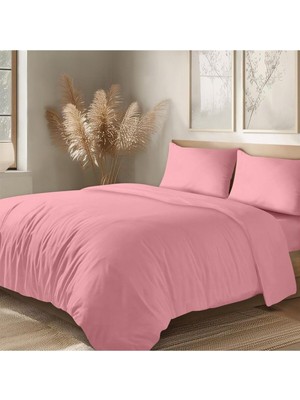 Odea Tr Organik Pamuk Akfil Nevresim Takımı Tek Kişilik 160X220 cm Pembe Pembe 160 x 220