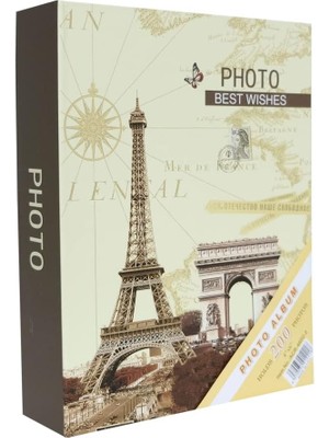 Odea Tr Rabsev Fotoğraf Albümü 10X15CM 200 Lük Eyfel Kulesi Desenli Anı Albümü