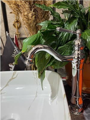 Odea Tr Çanak Lavabo Bataryası Lavabo Musluğu Krom Gümüş