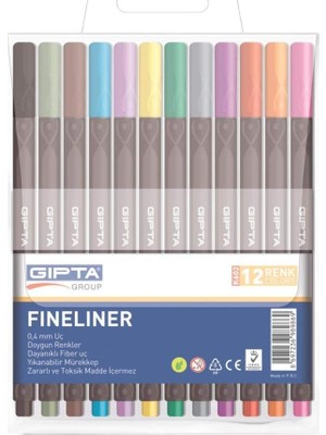 Odea Tr Fineliner 0.4mm Ince Uç Keçeli Kalem 12 Renk