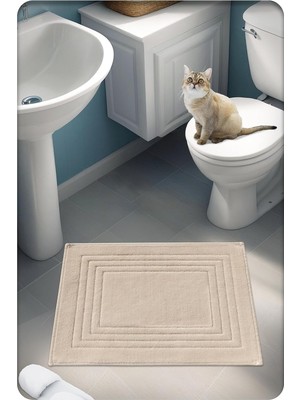 Odea Tr %100 Pamuk Dokuma Su Emici Banyo Paspası Vera 60X50 cm (Bej)