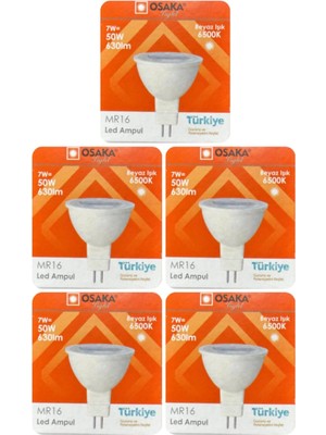 Odea Tr 7W (50W) Beyaz Işık 6500K G4 Duylu LED Çanak Ampul, 5 Adet