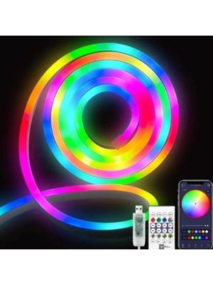 Odea Tr Pixel Neon LED Set 5 Metre Rgb Kumandalı Esnek Şerit Neon LED Sese Duyarlı