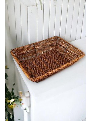Odea Tr Hasır Rattan Ekmeklik Ekmek Sepeti Dikdörtgen 26 * 19CM