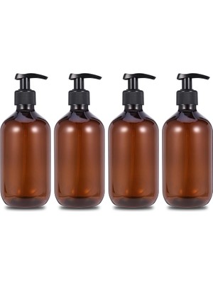 Odea Tr 4 Adet 500 ml Sıvı Sabunluk Pompalı Plastik, Losyon Dispenseri, Boş Şişe, Siyah Losyon Pompalı, Losyon, Duş Jeli, El Sabunu Için Dağıtıcı