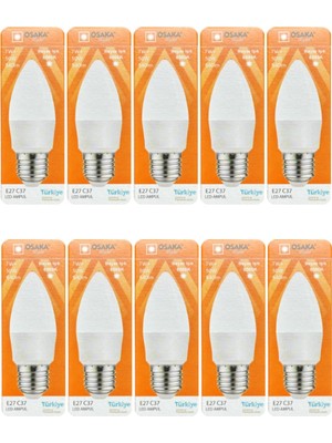 Odea Tr 7W (50W) 6500K Beyaz Işık E27 Duylu Mum LED Ampul, 10 Adet