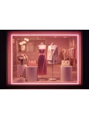 Odea Tr Neon LED Şerit Pembe 5 Metre Dc 12V IP65 Dış Mekân Uyumlu Esnek Aydınlatma