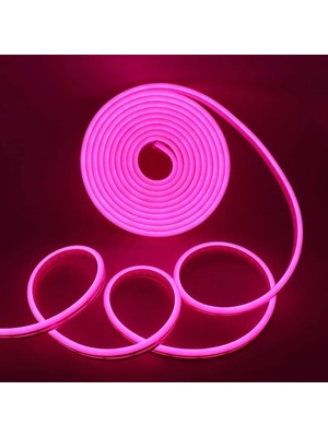 Odea Tr Dekoratif Esnek Neon LED Şerit 12V IP67 5X12MM - Pembe