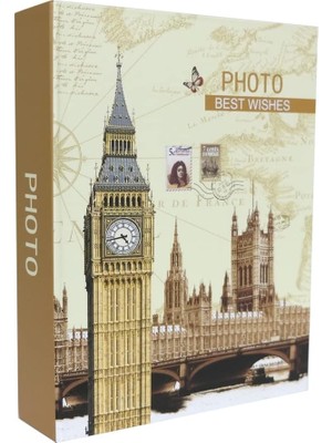 Odea Tr Rabsev Fotoğraf Albümü 10X15CM 200 Lük Saat Kulesi Desenli Anı Albümü