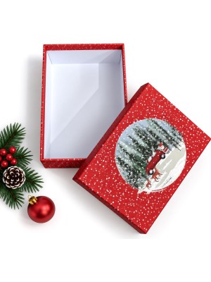 Odea Tr Yılbaşı Hediye Kutusu – 27X19X7 cm Noel Temalı Kapaklı Hediye Kutusu | Dayanıklı Karton, Varak Detaylı Yeni Yıl Hediye Paketi Kutusu Model 1