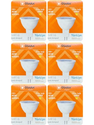 Odea Tr 6 Adet 5W (40W) Sarı Işık (3000K) MR16 G4 LED Çanak Ampul