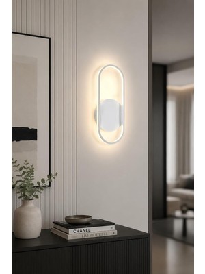 Odea Tr Zzez Aplik Modern Tasarım Beyaz Renk - Gün Işığı Ledli Banyo - Mutfak - Salon LED Duvar Aplik