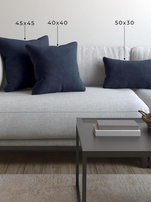Odea Tr Soft Series Lacivert Kırlent Kılıfı, 40X40 CM,%100 Polyester