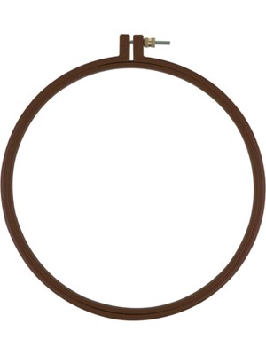 Odea Tr Hello Vidalı Plastik Nakış Kasnağı Kahverengi 24 cm