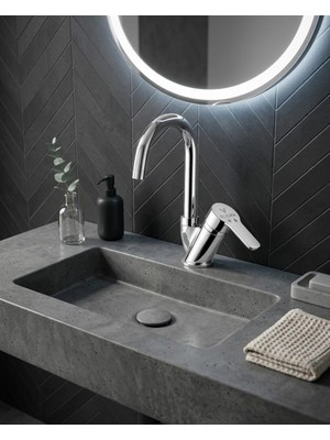 Odea Tr Elvora Lüx Kuğu Banyo Lavabo Bataryası